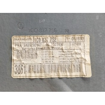 Recambio de elevalunas delantero derecho para volkswagen new beetle (9c1/1c1) 2.0 referencia OEM IAM 1C0837756D 1C0837752 1C2959