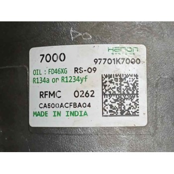 Recambio de compresor aire acondicionado para hyundai i10 iii (ac3, ai3) 1.0 mpi referencia OEM IAM 97701K7000  