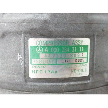 Recambio de compresor aire acondicionado para mercedes-benz clase m (w163) 2.7 cdi 20v cat referencia OEM IAM A0002343111 447220