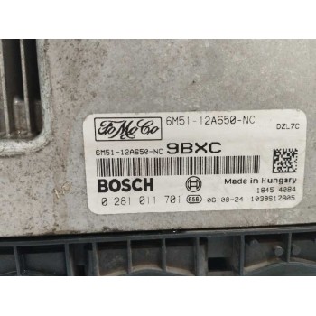 Recambio de centralita motor uce para ford focus berlina (cap) 1.6 tdci cat referencia OEM IAM 6M5112A650NC 0281011701 