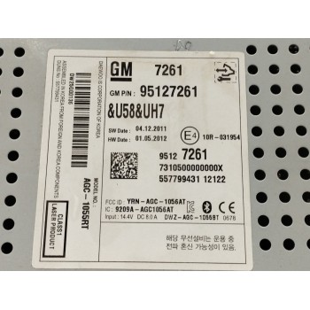 Recambio de sistema audio / radio cd para chevrolet aveo berlina hatchback 1.4 cat referencia OEM IAM 95127261 BOTON PELADO 5577