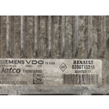 Recambio de centralita cambio automatico para renault laguna grandtour iii 2.0 dci diesel fap referencia OEM IAM 8200775316 5WP2