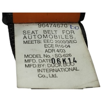 Recambio de cinturon seguridad delantero derecho para chevrolet captiva 2.0 diesel cat referencia OEM IAM 96474670  
