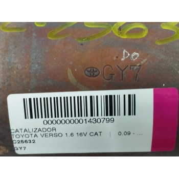 Recambio de catalizador para toyota verso 1.6 16v cat referencia OEM IAM GY7  