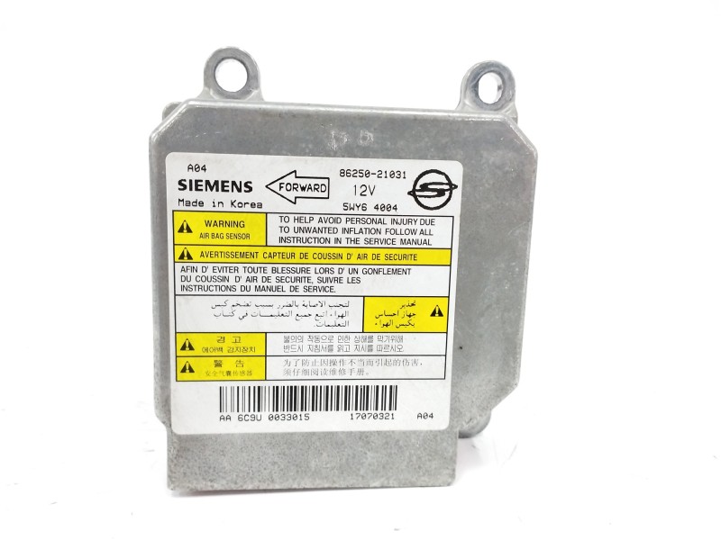 Recambio de centralita airbag para ssangyong rodius 2.7 turbodiesel cat referencia OEM IAM 8625021031 5WY64004 Recambio de centralita airbag para ssangyong rodius 2.7 turbodiesel cat referencia OEM IAM 8625021031 5WY64004