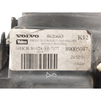 Recambio de faro derecho para volvo s80 berlina 2.5 d referencia OEM IAM 89005047 8620663 