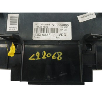 Recambio de cuadro instrumentos para volkswagen golf v berlina (1k1) trendline referencia OEM IAM 1K0920953F VEHICULO INGLES 