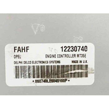 Recambio de centralita motor uce para opel astra h berlina 1.6 16v referencia OEM IAM 12230740  