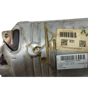 Recambio de filtro de particulas para peugeot 2008 (--.2013) 1.6 blue-hdi fap referencia OEM IAM 9815574580  