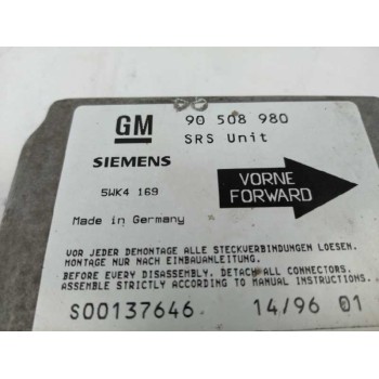 Recambio de centralita airbag para opel vectra b berlina 2.0 16v cat (x 20 xev / l34) referencia OEM IAM 90508980 5WK4169 