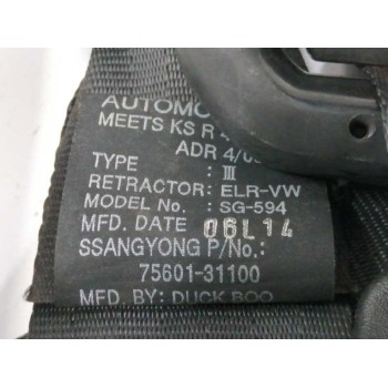 Recambio de cinturon seguridad trasero izquierdo para ssangyong actyon 2.0 td cat referencia OEM IAM 7560131100  