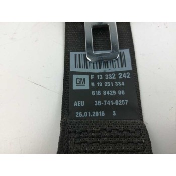 Recambio de cinturon seguridad trasero derecho para opel zafira tourer 1.6 cdti dpf referencia OEM IAM 13332242 TERCERA FILA 132