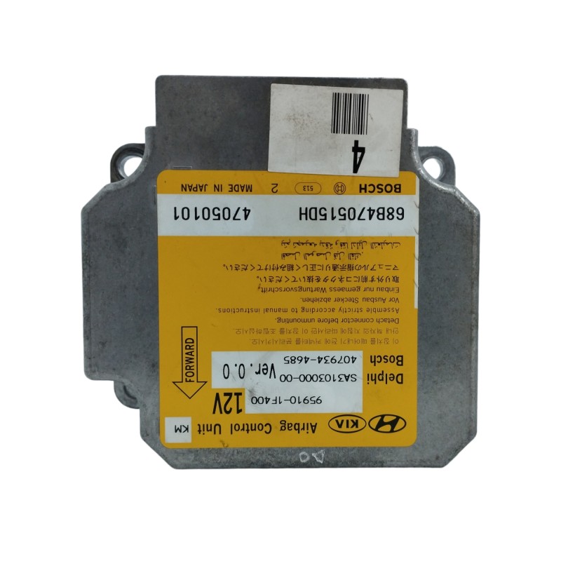Recambio de centralita airbag para kia sportage ii (je_, km_) 2.0 crdi 4wd referencia OEM IAM 959101F400 SA3103000 