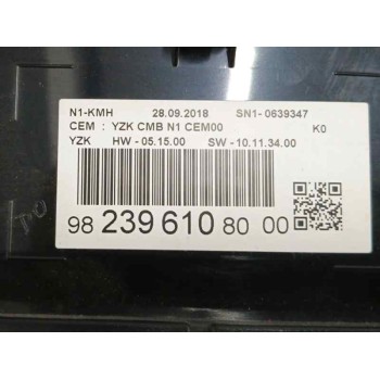 Recambio de cuadro instrumentos para citroën jumpy iii autobús (v_) 1.5 bluehdi 100 referencia OEM IAM 9823961080 769167680U 