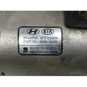 Recambio de motor arranque para kia rio iv (yb, sc, fb) 1.0 t-gdi 100 referencia OEM IAM 3610004200  