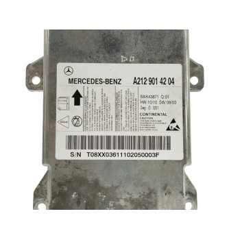 Recambio de centralita airbag para mercedes-benz clase e (w212) familiar 2.1 cdi cat referencia OEM IAM A2129014204 5WK43871 
