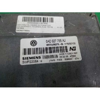 Recambio de modulo electronico para volkswagen touareg (7la) tdi r5 referencia OEM IAM 0AD927755AJ CONTROL TRANSFER 5WP22084