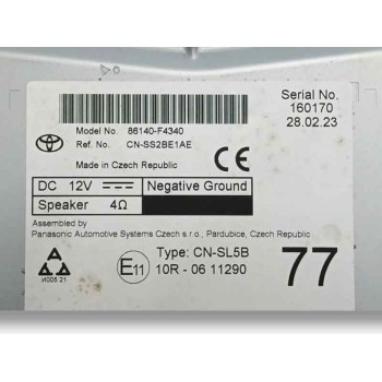 Recambio de pantalla multifuncion para toyota c-hr (_x1_) 1.8 hybrid (zyx10_, zyx11_) referencia OEM IAM 86140F4340 160170 