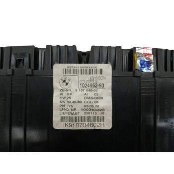 Recambio de cuadro instrumentos para bmw serie 1 berlina (e81/e87) 2.0 turbodiesel cat referencia OEM IAM 9187046  