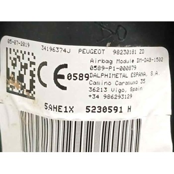 Recambio de airbag delantero izquierdo para peugeot 3008 ii suv (mc_, mr_, mj_, m4_) 1.5 bluehdi 130 referencia OEM IAM 98230181