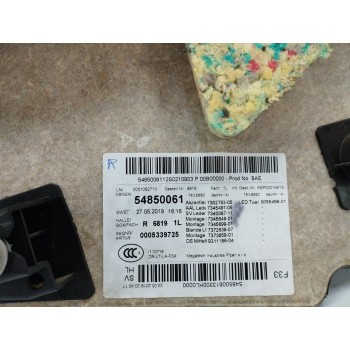 Recambio de guarnecido puerta trasera izquierda para bmw 4 descapotable (f33, f83) 420 i referencia OEM IAM  NEGRO 