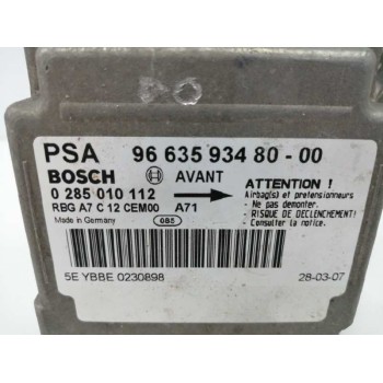 Recambio de centralita airbag para peugeot 207 sw confort referencia OEM IAM 9663593480 0285010112 