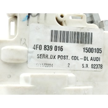 Recambio de cerradura puerta trasera derecha para audi a6 berlina (4f2) 3.0 v6 24v tdi referencia OEM IAM 4F0839016  