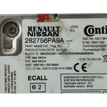 Recambio de modulo electronico para nissan juke (f16_) dig-t 117 referencia OEM IAM 282756PA9A  