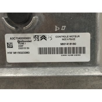 Recambio de centralita motor uce para citroën c4 iii (ba_, bb_, bc_) 1.2 puretech 130 (bahnsa, bahnsb) referencia OEM IAM 985141