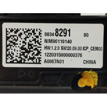 Recambio de sistema audio / radio cd para opel mokka 1.2 (76) referencia OEM IAM 9834829180 CONTROLES RADIO 
