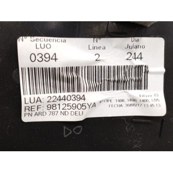 Recambio de guarnecido puerta trasera derecha para citroën c4 grand picasso 1.6 thp referencia OEM IAM 98125905YA  
