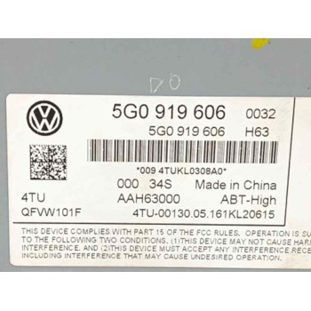 Recambio de sistema audio / radio cd para volkswagen passat b8 (3g2, cb2) 1.4 tsi 150 cv referencia OEM IAM 5G0919606  