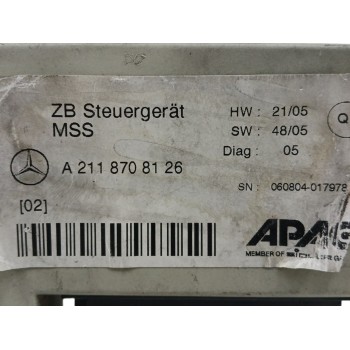 Recambio de modulo electronico para mercedes-benz clase e (w211) berlina e 220 cdi (211.008) referencia OEM IAM A2118708126  