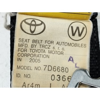 Recambio de cinturon seguridad trasero central para toyota corolla verso (r1) 2.0 turbodiesel cat referencia OEM IAM 7D6680  
