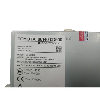 Recambio de pantalla multifuncion para mazda 2 hybrid 1.5 12v referencia OEM IAM 861400D500 FT0106B 