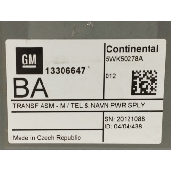 Recambio de modulo electronico para opel insignia berlina 2.0 cdti cat referencia OEM IAM 13306647 5WK50278A 