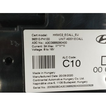 Recambio de modulo electronico para kia sorento iv (mq4, mq4a) 1.6 t-gdi hybrid awd referencia OEM IAM 96510P4100 UNIDAD LLAMADA
