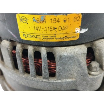 Recambio de alternador para ssangyong kyron 2.0 referencia OEM IAM A6641540102 115A 