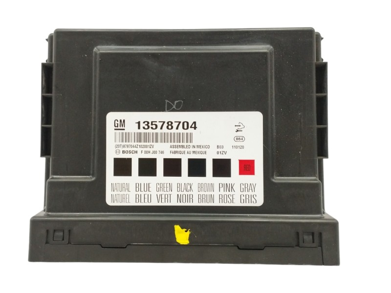 Recambio de modulo electronico para opel insignia berlina 2.0 16v cdti referencia OEM IAM 13578704 F00HJ00746 Recambio de modulo electronico para opel insignia berlina 2.0 16v cdti referencia OEM IAM 13578704 F00HJ00746