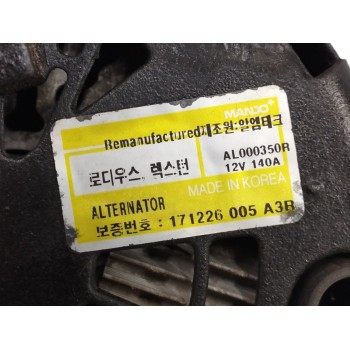 Recambio de alternador para ssangyong kyron 2.0 referencia OEM IAM AL000350R 140A 171226005A3R