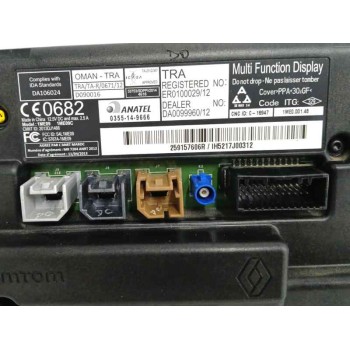 Recambio de pantalla multifuncion para renault zoe (bfm_) zoe referencia OEM IAM 259157606R 0355149666 