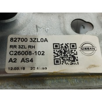 Recambio de elevalunas trasero derecho para nissan pulsar (c13) 1.2 16v cat referencia OEM IAM 827003ZL0A  