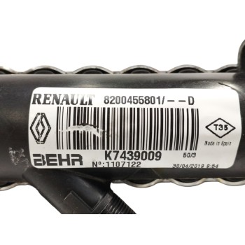 Recambio de radiador agua para renault kangoo 1.5 dci diesel fap referencia OEM IAM 8200455801  