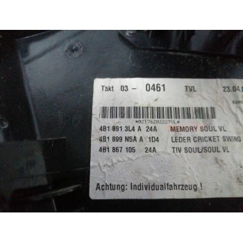 Recambio de guarnecido puerta delantera izquierda para audi allroad quattro (4b5) 2.5 v6 24v tdi referencia OEM IAM 4B1867105 NE