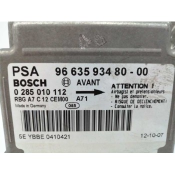 Recambio de centralita airbag para peugeot 207 sw sport referencia OEM IAM 9663593480 0285010112 