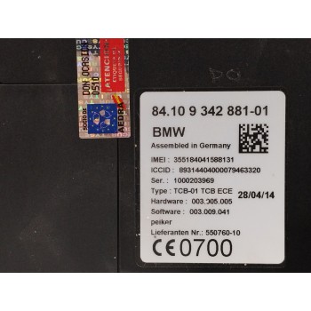 Recambio de modulo electronico para bmw serie 4 gran coupe (f36) 2.0 turbodiesel referencia OEM IAM 84109342881  
