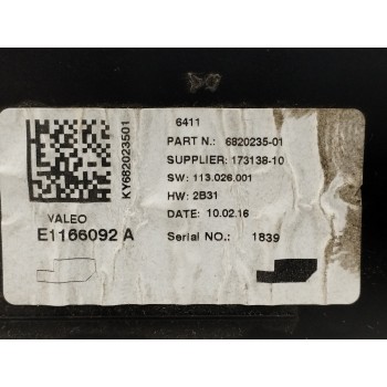 Recambio de modulo electronico para mini mini (f56) cooper s referencia OEM IAM 64116820235 CONTROL DE CLIMATIZACION 