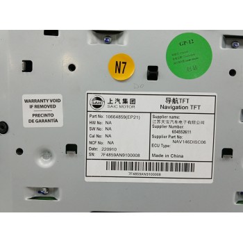 Recambio de pantalla multifuncion para mg marvel r electric referencia OEM IAM 10664859  
