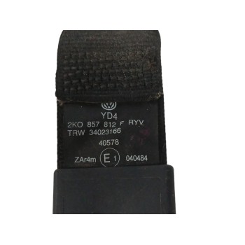 Recambio de cinturon seguridad trasero derecho para volkswagen caddy ka/kb (2k) 1.9 tdi referencia OEM IAM 2K0857812F  