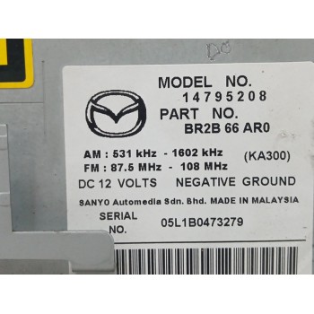 Recambio de sistema audio / radio cd para mazda 3 berlina (bk) 1.6 crdt active referencia OEM IAM BR2B66AR0  